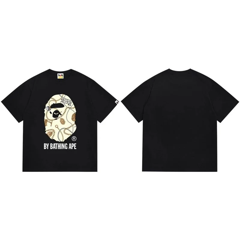 A Bathing Ape BAPE STA Black Chain Print T-Shirt