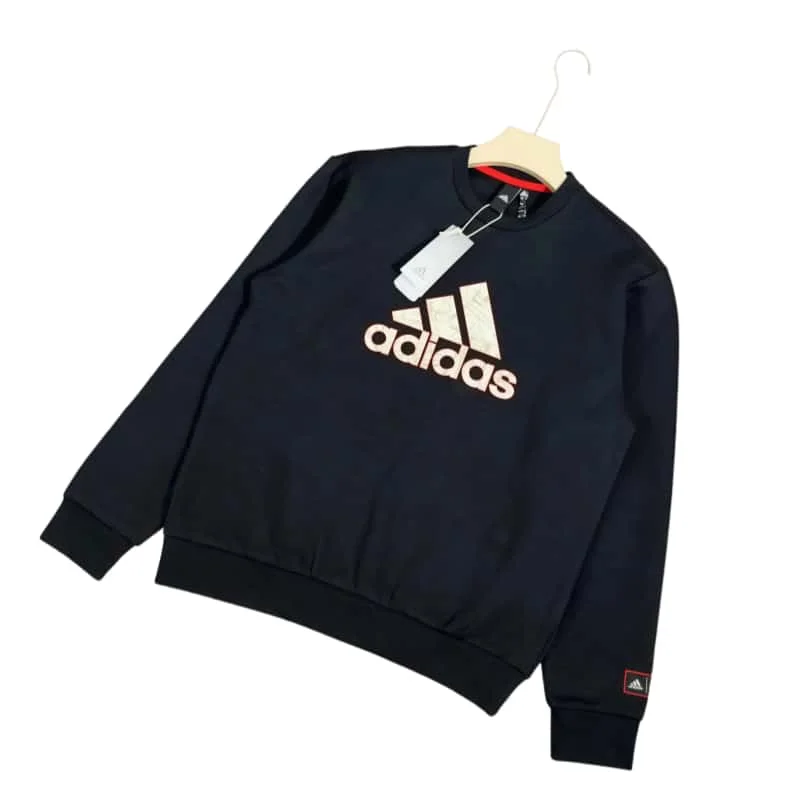 Adidas Black Logo Crewneck Sweatshirt