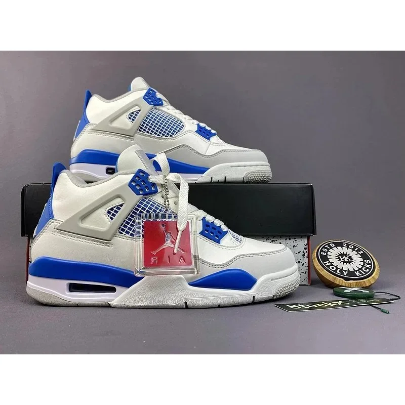 Nike Air Jordan 4 White/Blue Sneakers