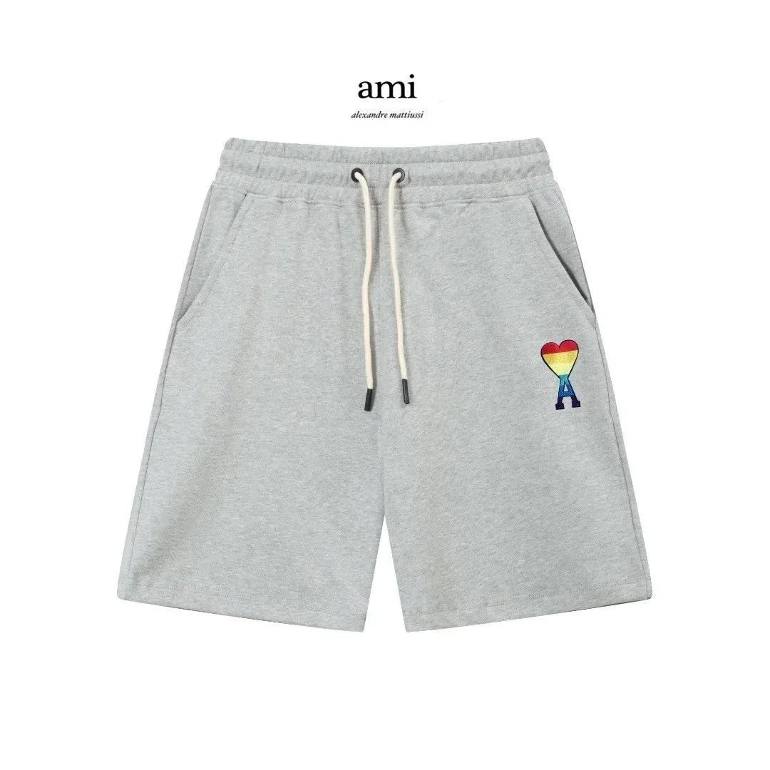 Ami Paris šedé šortky se srdcem AM