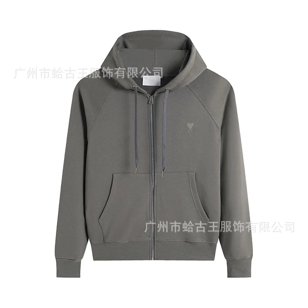 Ami Paris Ami de Coeur Carbon Grey Hoodie