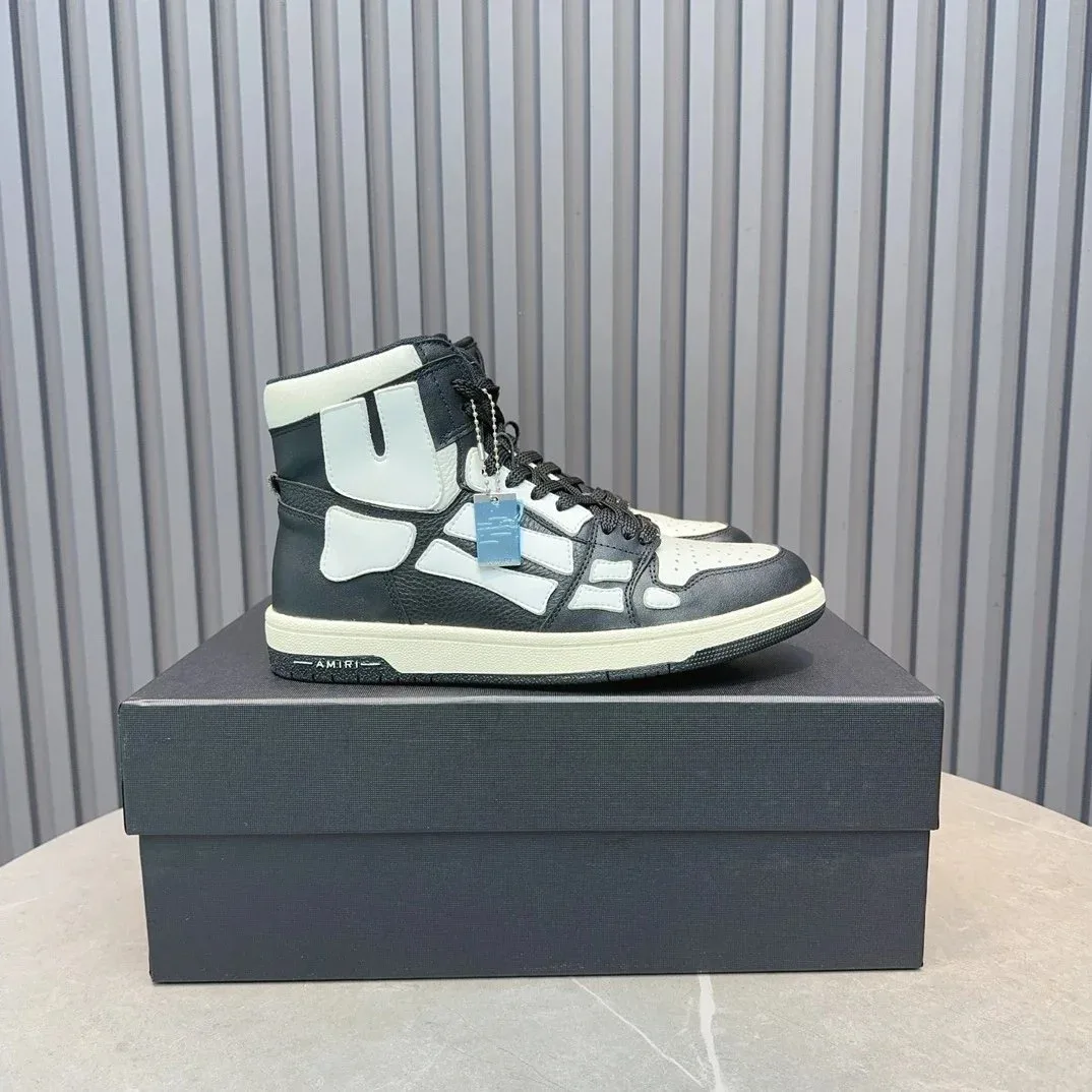 Amiri MX1 Black & White Skeletal Sneakers