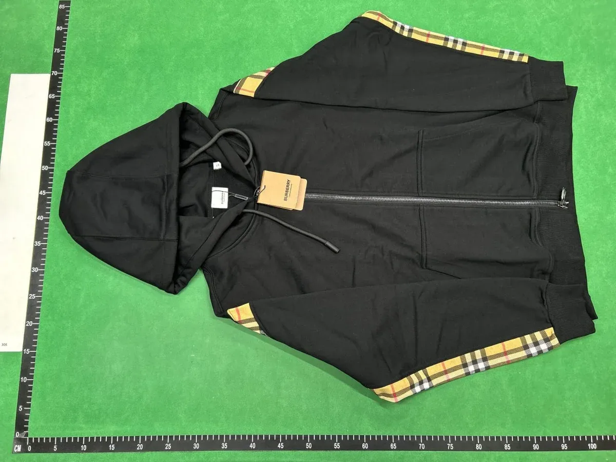 Burberry Black Nova Check Hoodie
