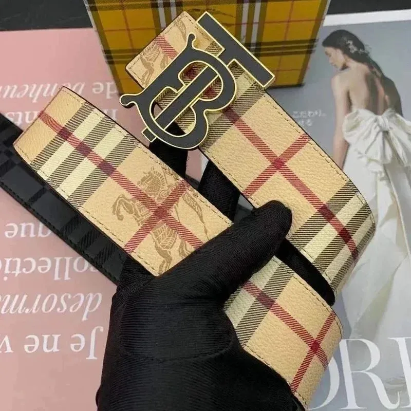 Burberry Classic Check Belt with TB Buckle