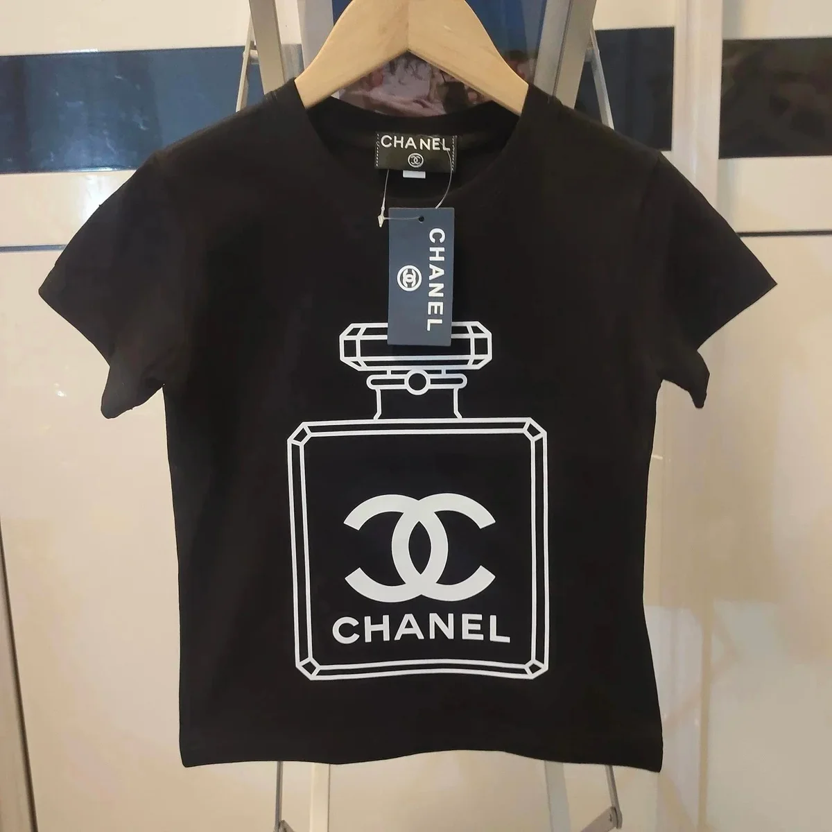 Chanel Black Perfume Bottle T-Shirt