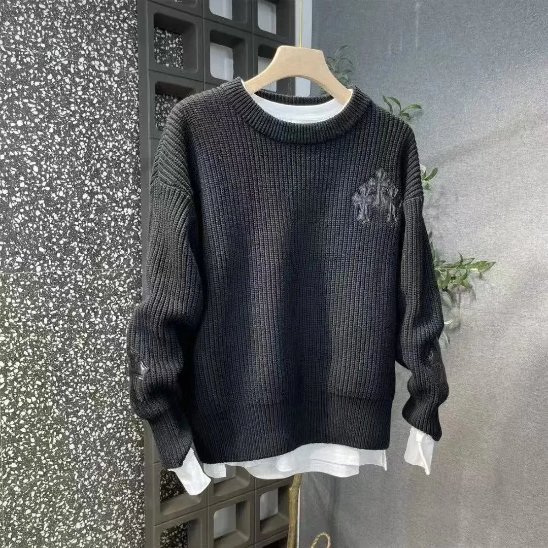 Chrome Hearts Cross Embroidered Knit Sweater Black