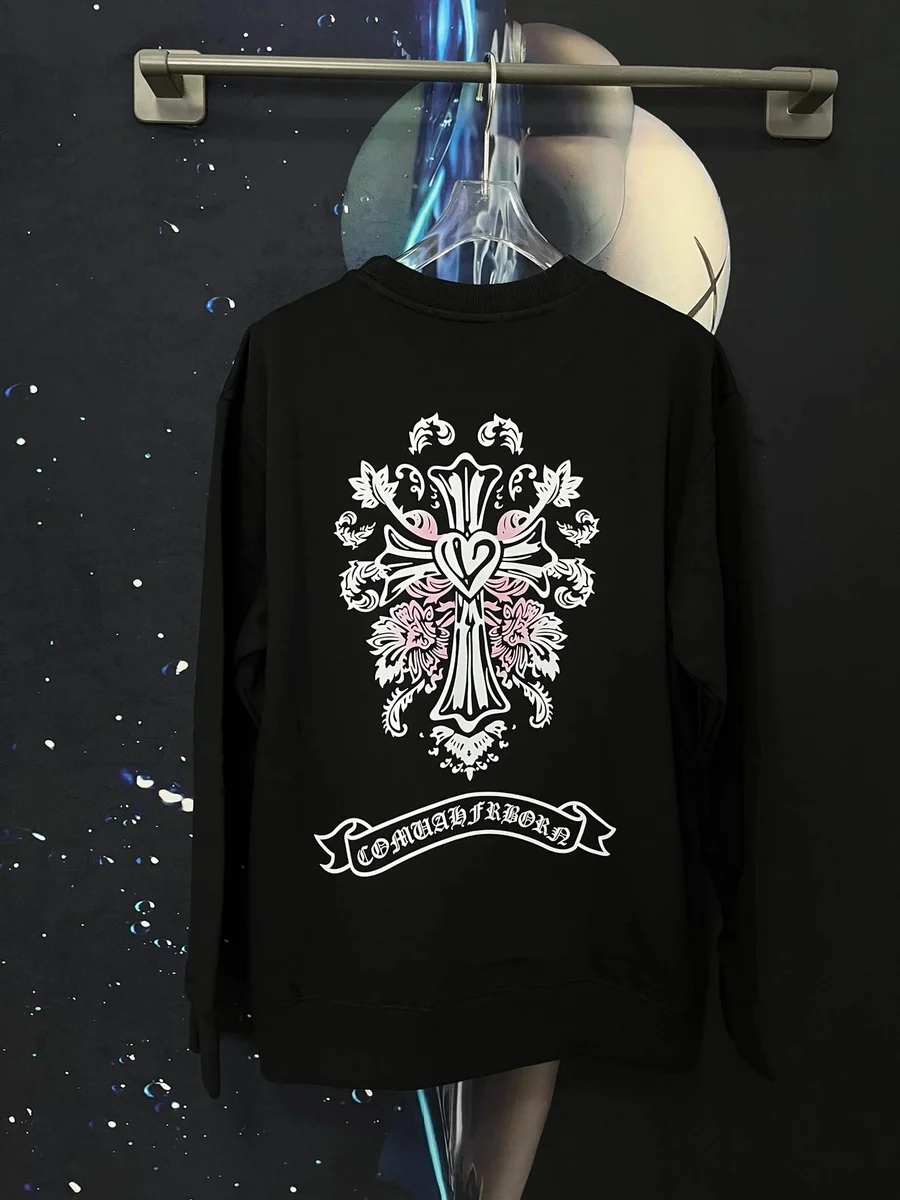 Chrome Hearts Cross Print Crewneck Sweatshirt Black