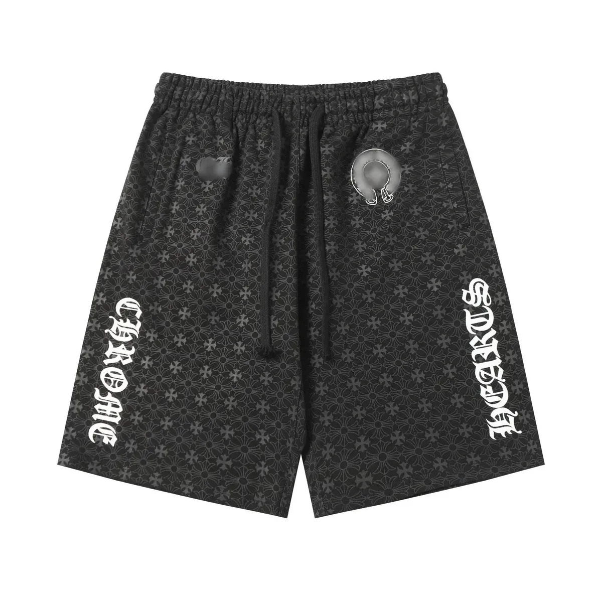 Chrome Hearts Floral Pattern Shorts Black