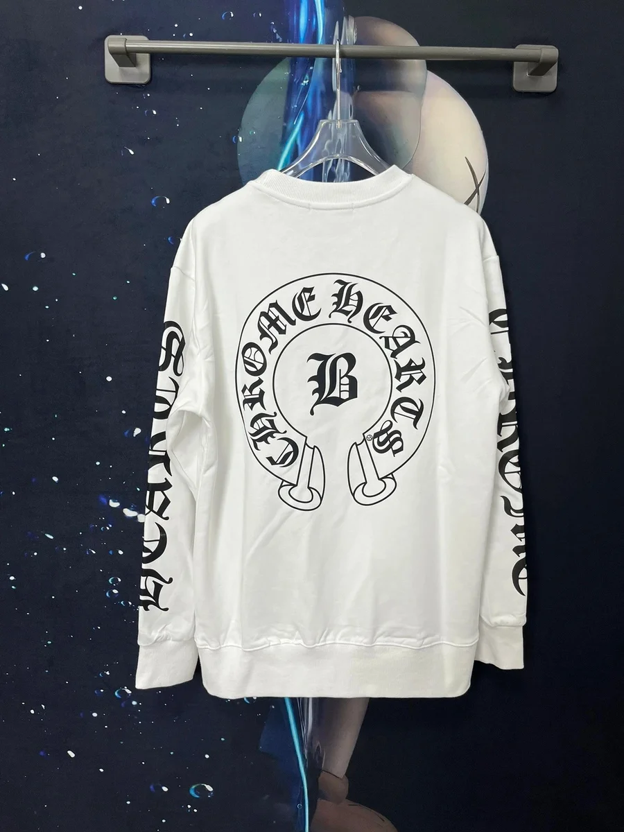 Chrome Hearts White 'B' Crewneck Sweatshirt