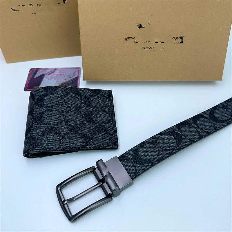 Coach Tabby Belt and Wallet Set in Black