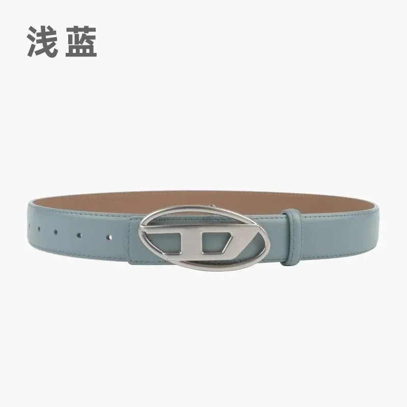 Diesel Light Blue Leather Belt