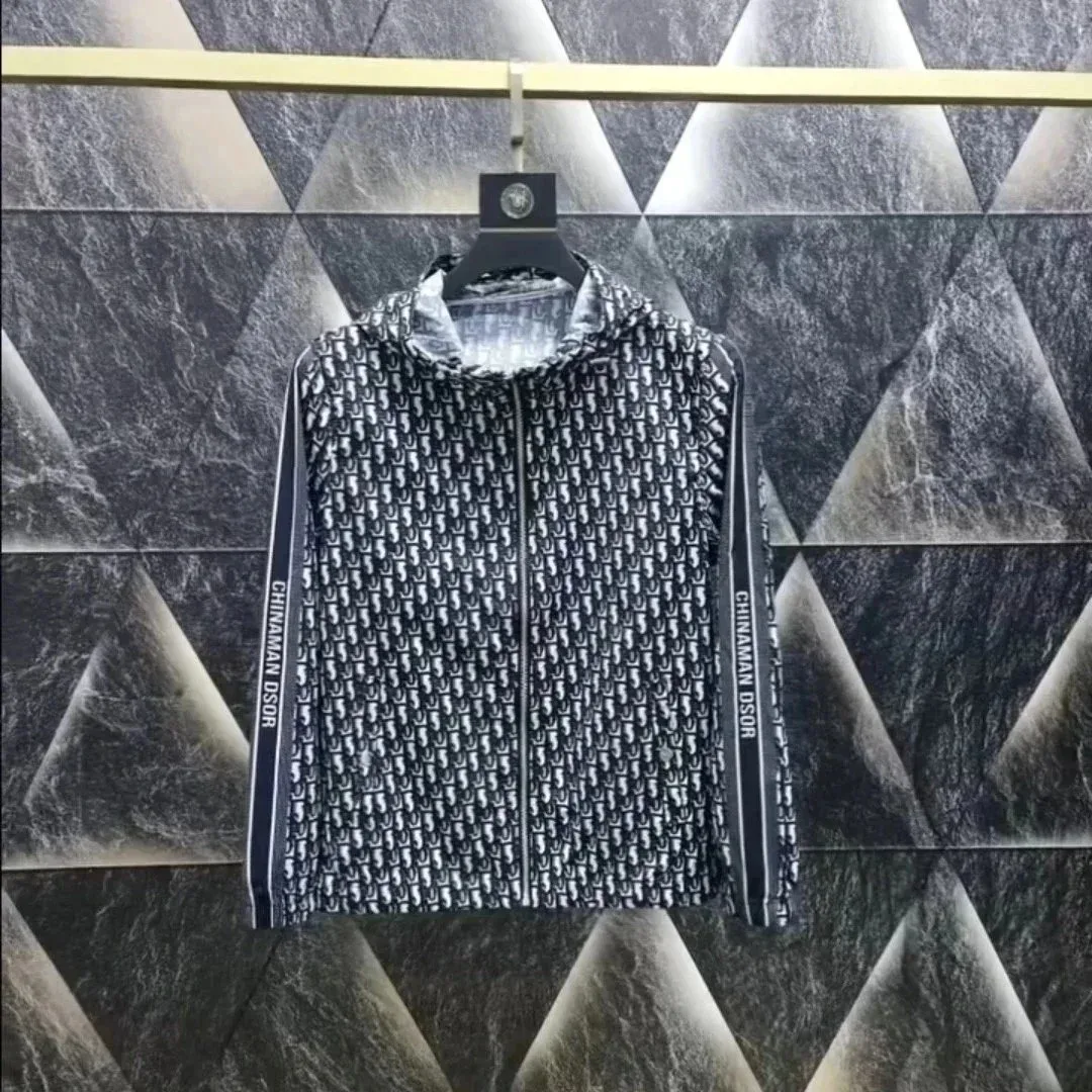 Dior CDG Printed Zip-Up Jacket Black/White