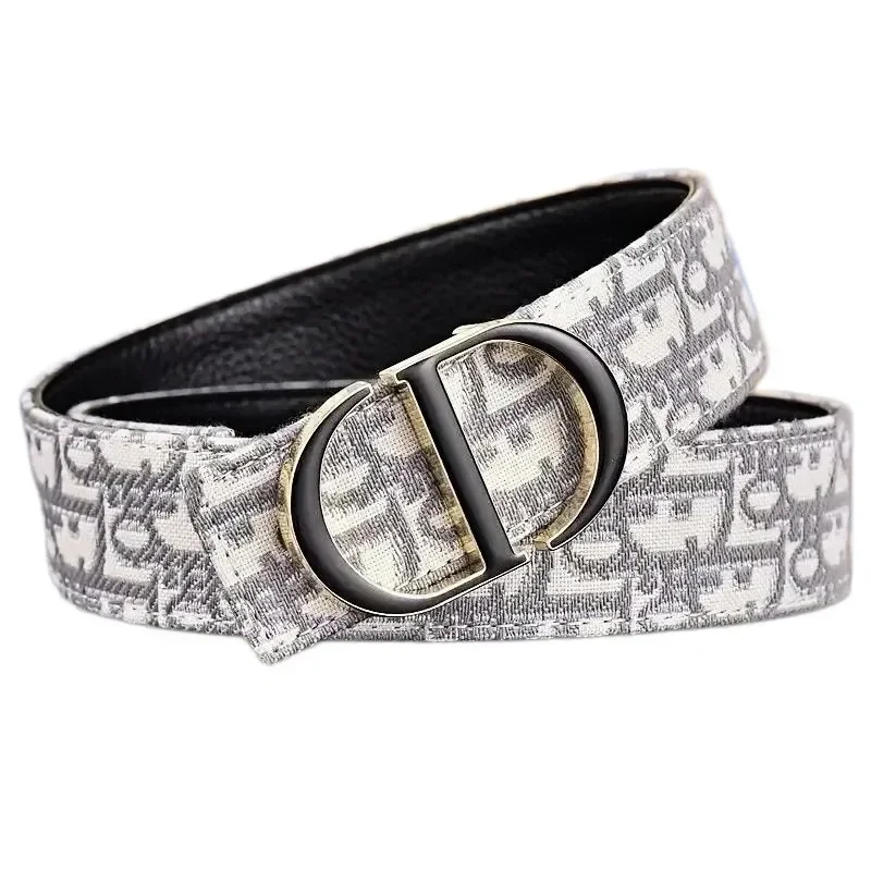 Dior Monogram Belt White & Black Leather