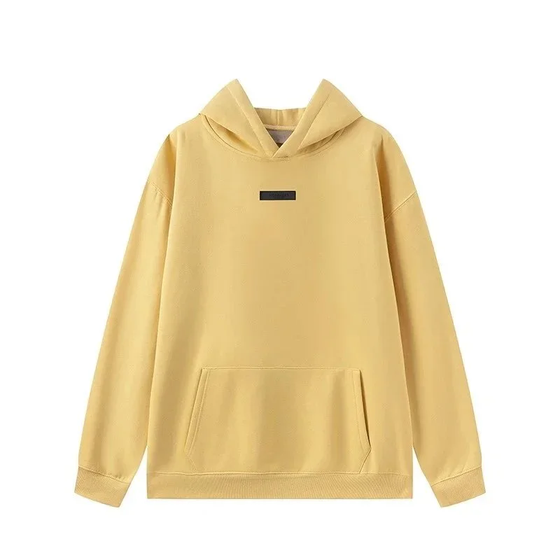 Unisex Yellow Hoodie with Front Pocket