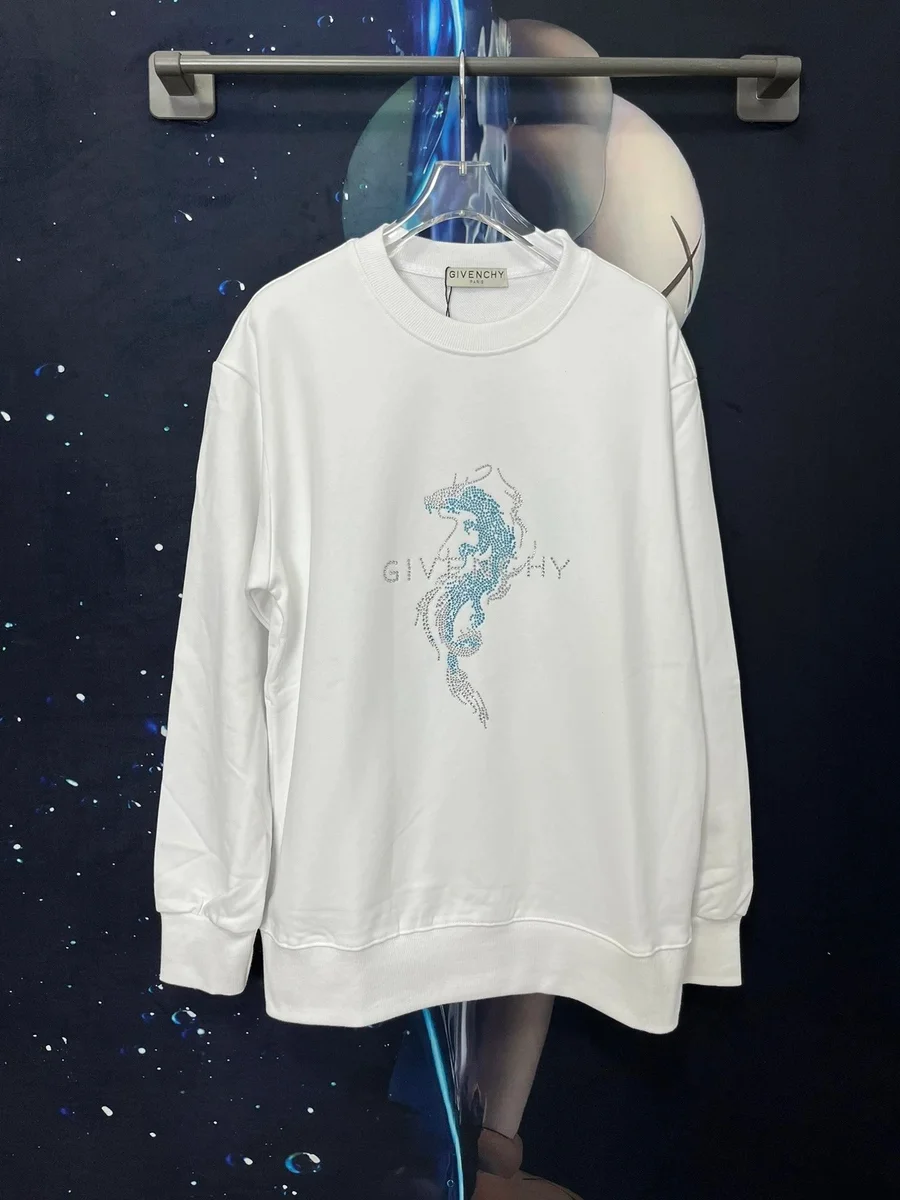 Givenchy White Crystal Dragon Sweatshirt