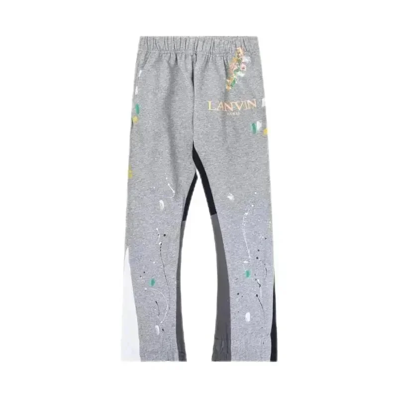 Lanvin Grey Paint Splatter Trousers