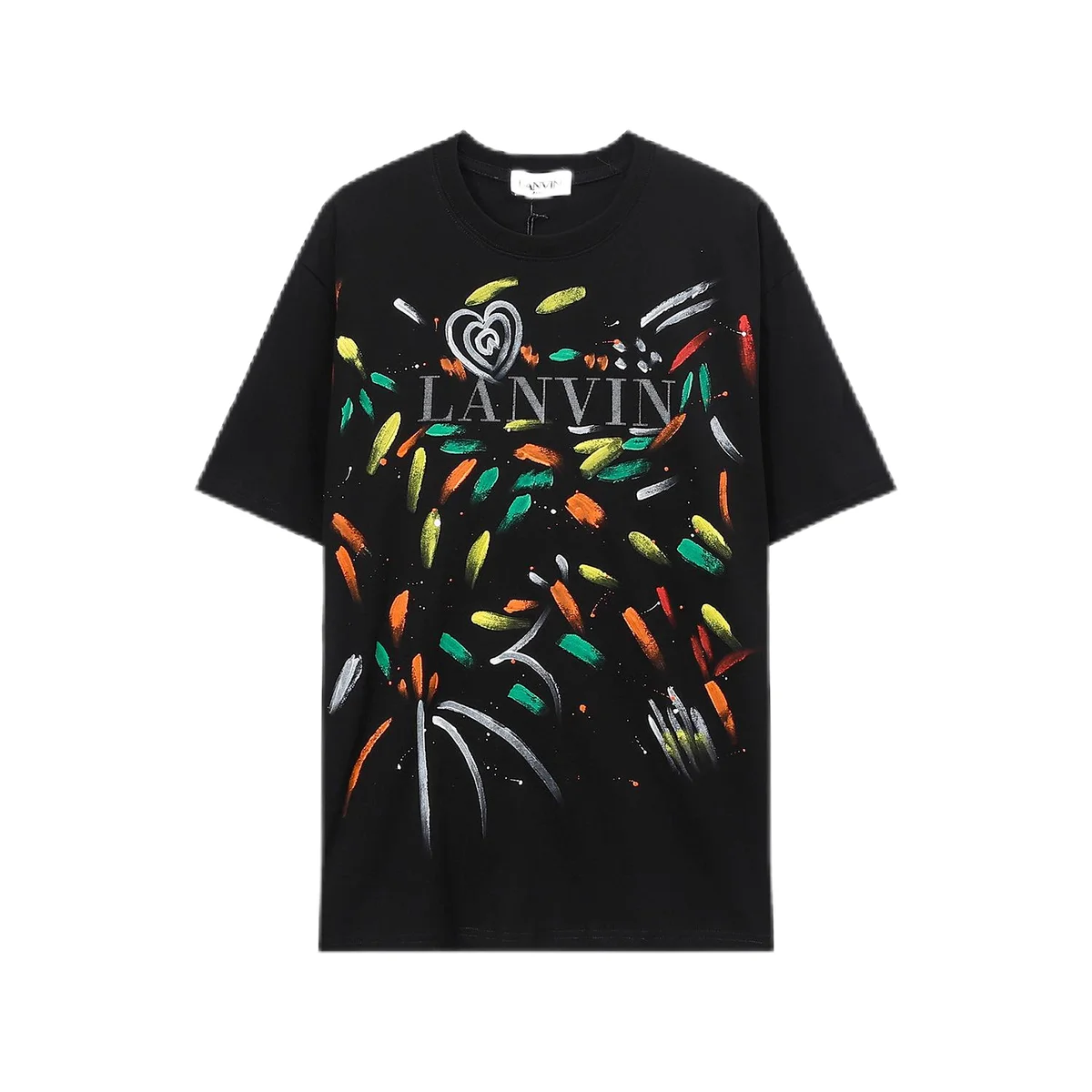 Lanvin Painted Fireworks T-Shirt Black Casual