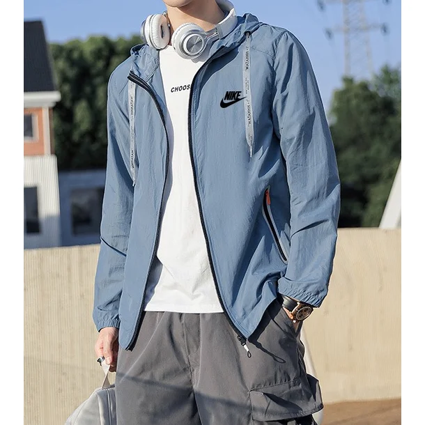 Nike Lightweight Hooded Jacket Blue