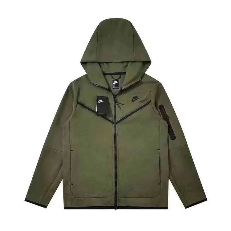 Nike Tech Fleece Olive Green Hoodie Jacket