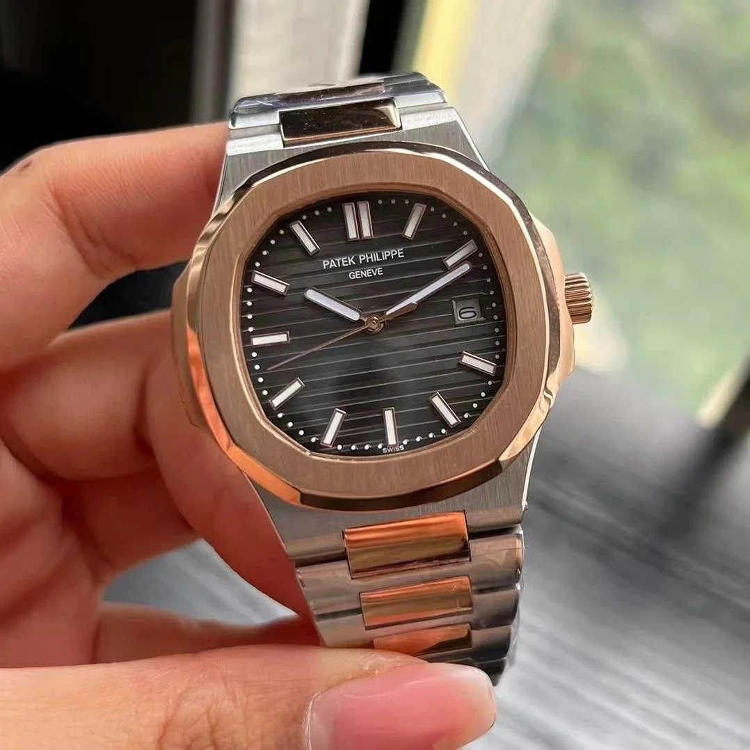 Patek Philippe Nautilus Rose Gold & Grey Dial Watch