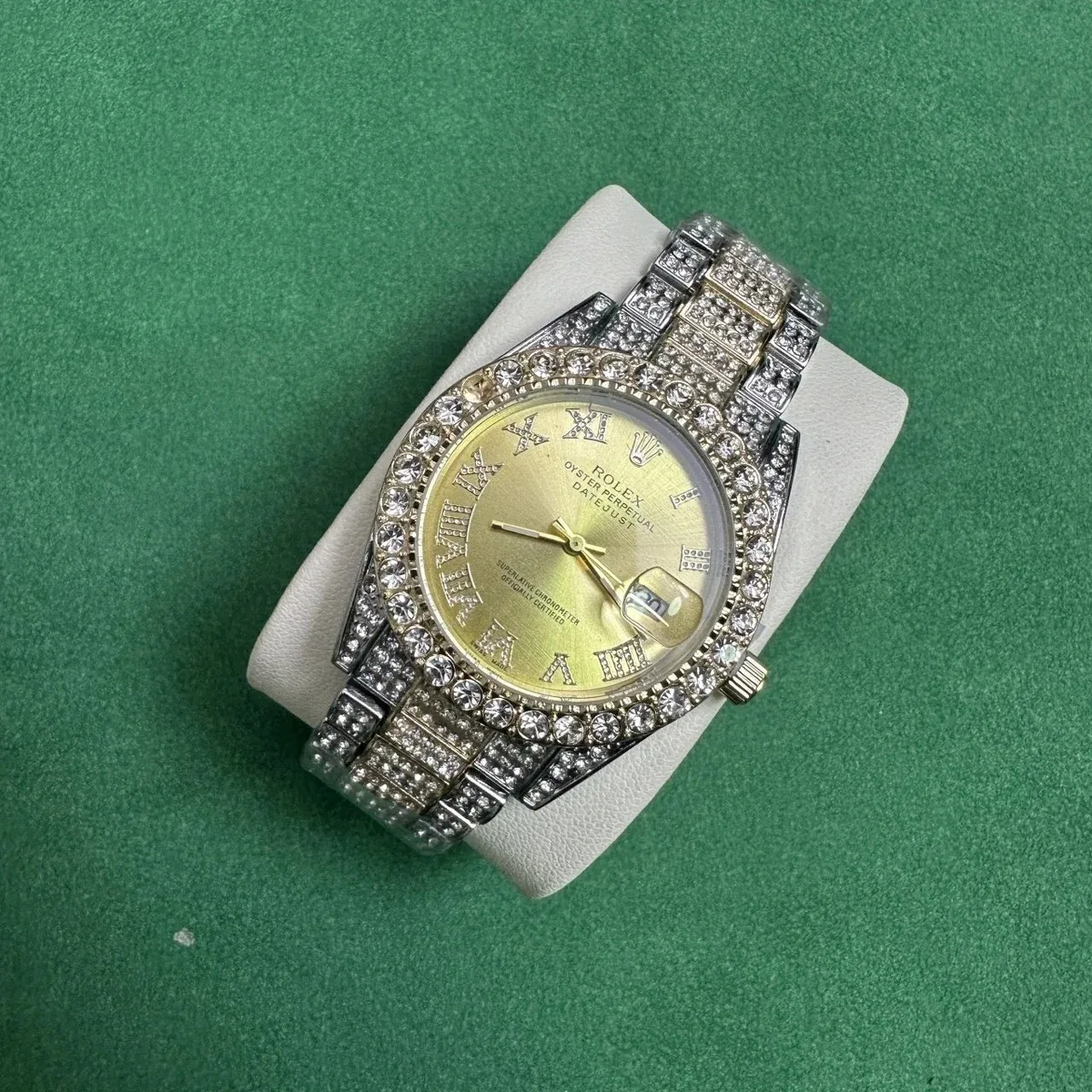 Rolex Oyster Perpetual Datejust Gold Diamond Watch