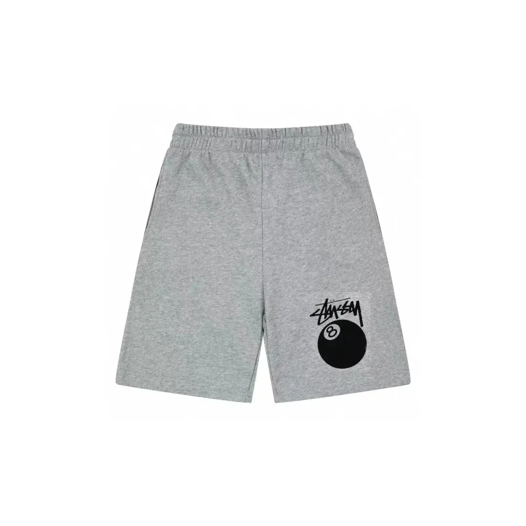 Stussy Tri-Logo Grey 8-Ball Shorts