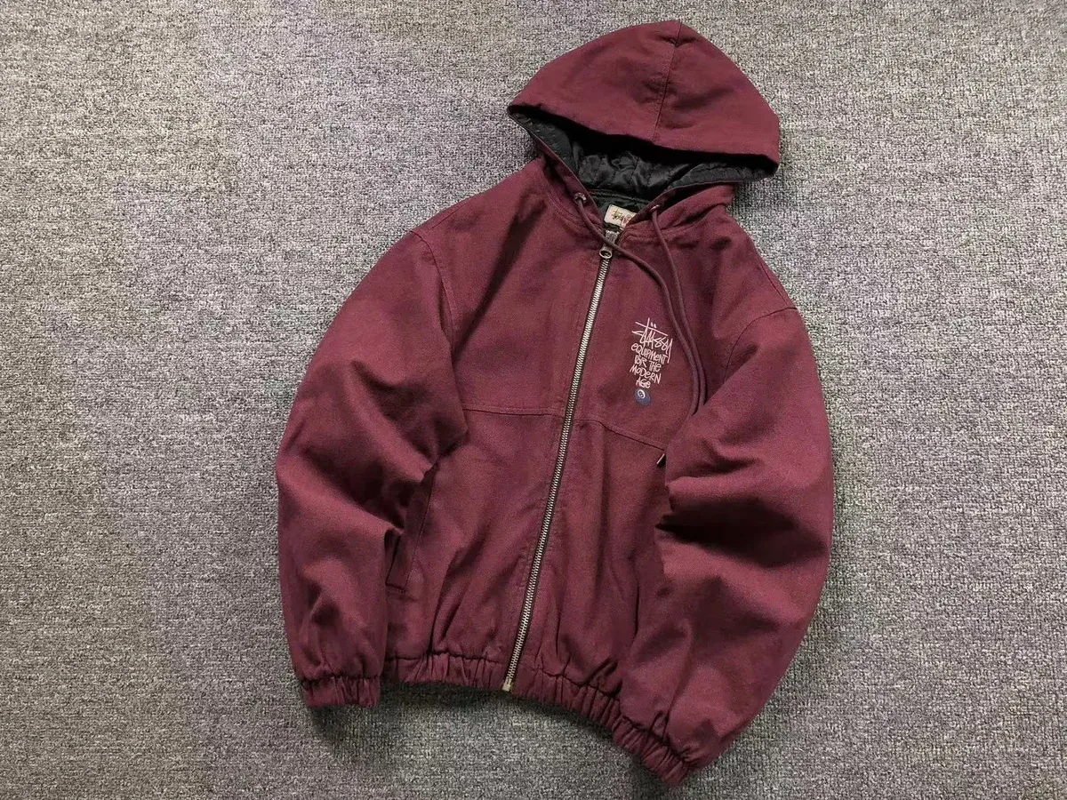 Stussy Equipment for the Modern Age Hoodie Jacket Burgundy