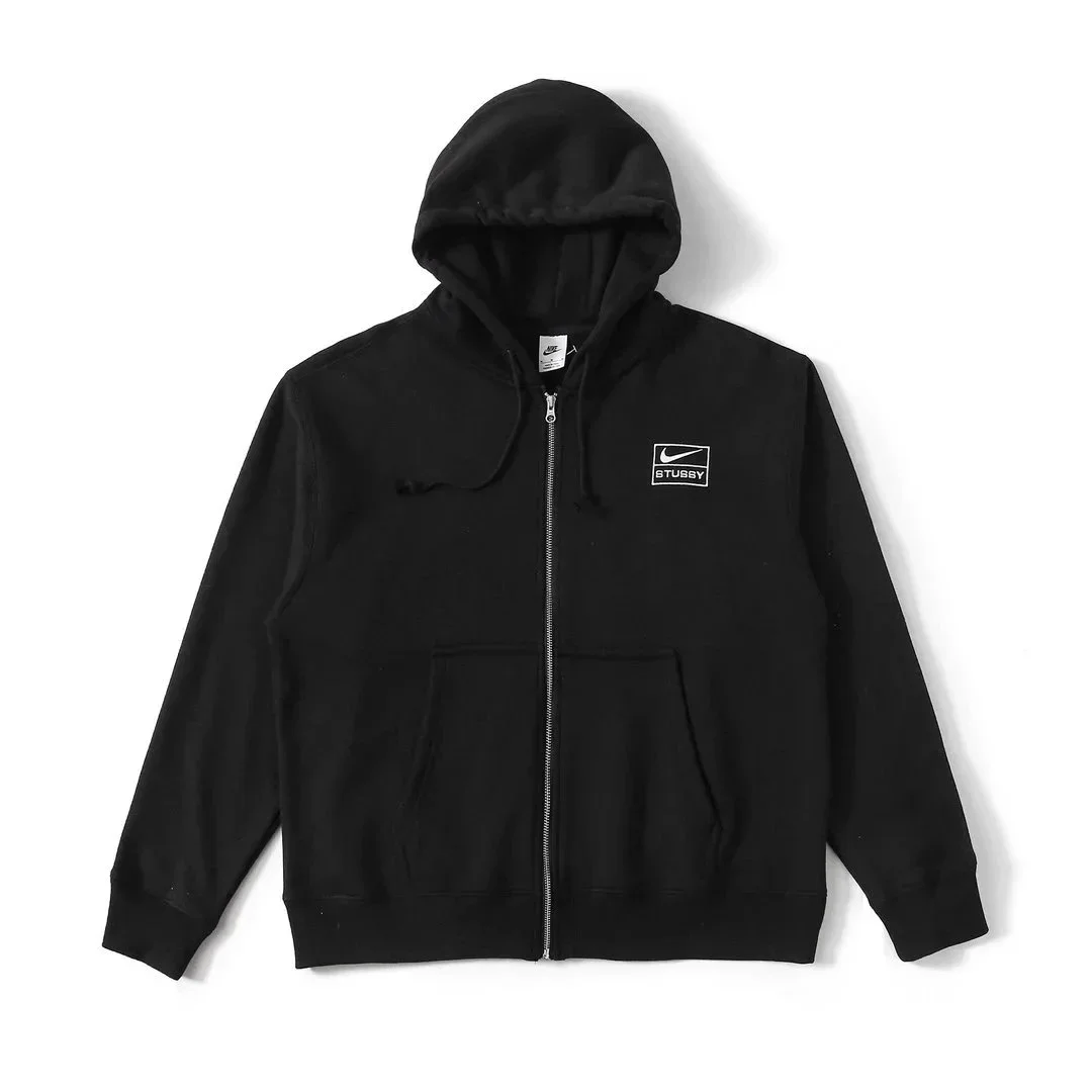 Stussy Black Zip-Up Hoodie
