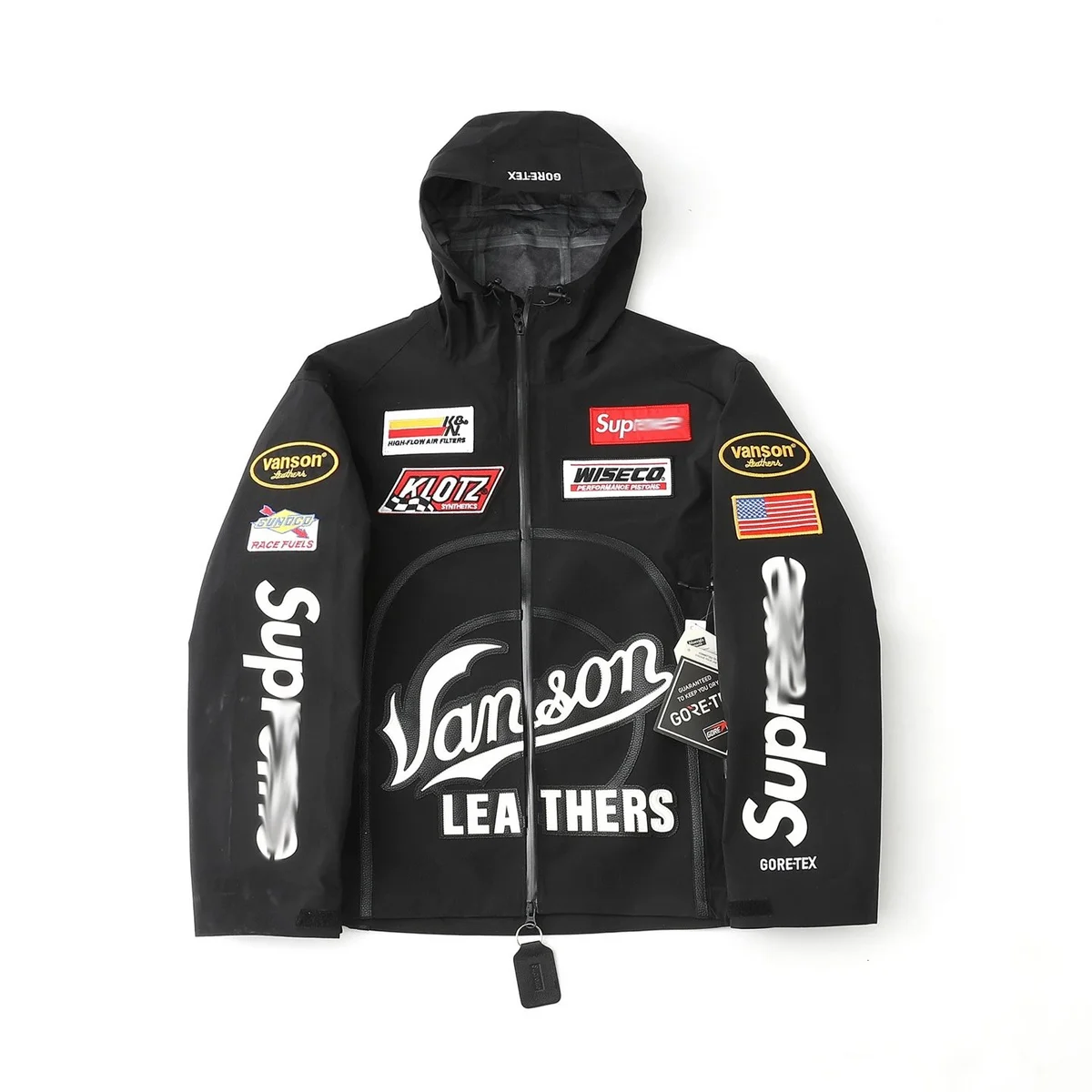 Supreme Vanason Leathers GORE-TEX Black Jacket
