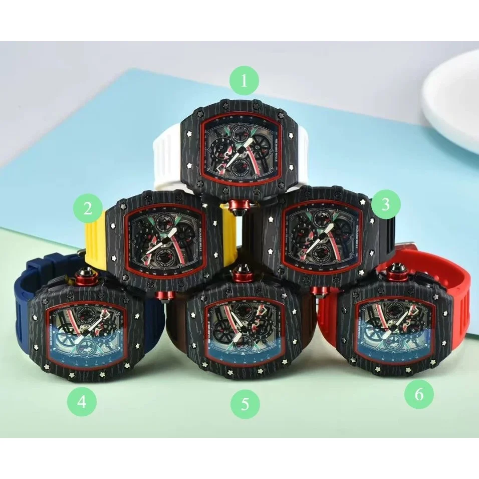 Unisex Watch with Black & Red Accents